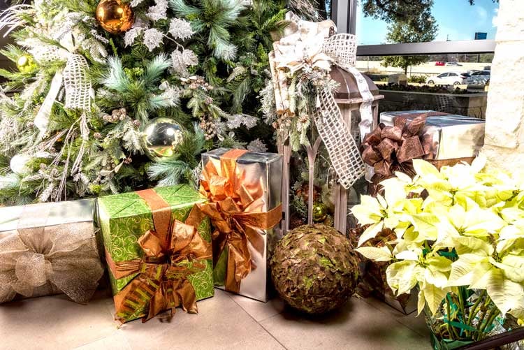 Christmas presents and Christmas tree