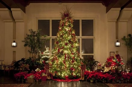big decorated Christmas tree