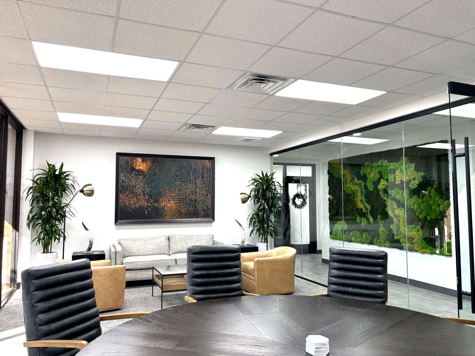 Plants in a corporate office